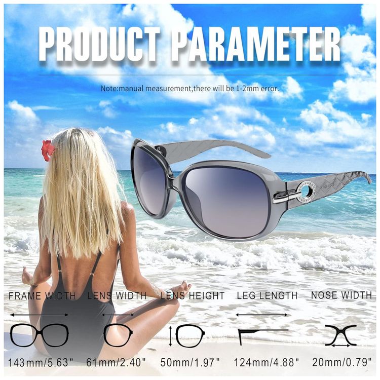 Oculos-de-Sol-Feminino-com-Protecao-UV-Joopin-A20-Cinza-foto-3