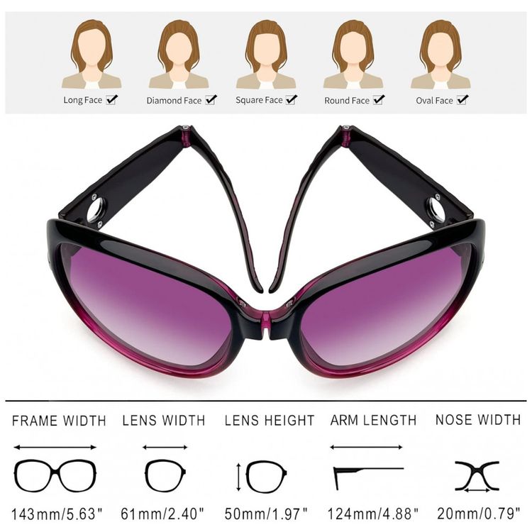 Oculos-de-Sol-Feminino-Dobravel-com-Protecao-UV-Joopin-A27-foto-3