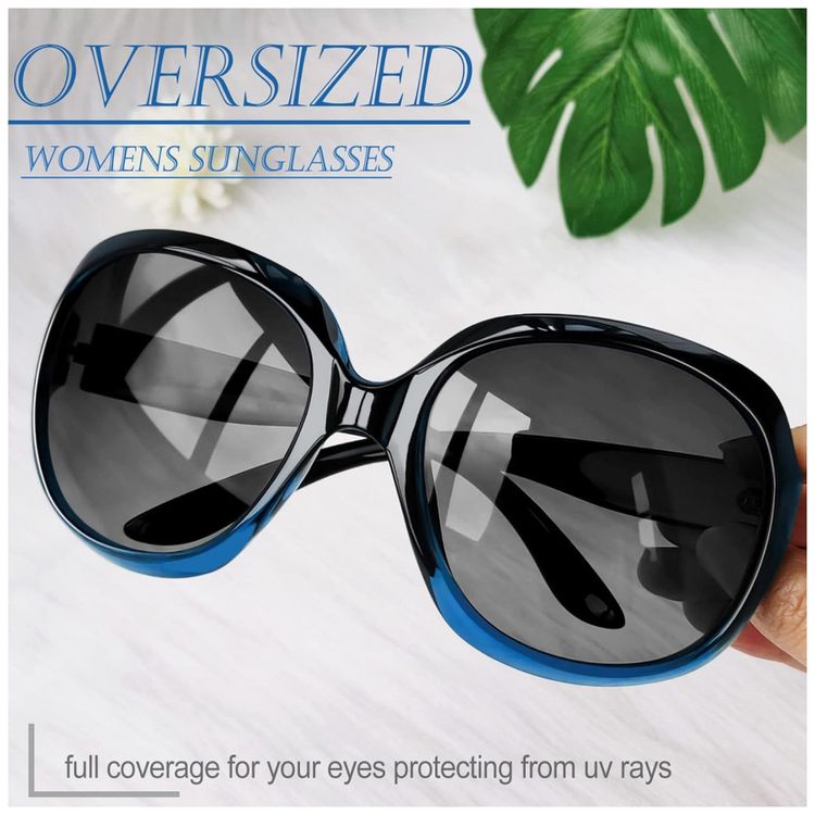 Oculos-de-Sol-Feminino-com-Protecao-UV-Joopin-B12-Azul-foto-2