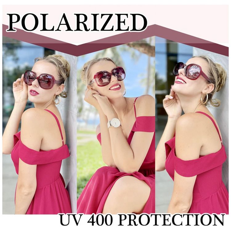 Oculos-de-Sol-Feminino-com-Protecao-UV-Joopin-B18-Rosa-foto-1