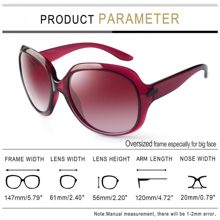 Oculos-de-Sol-Feminino-com-Protecao-UV-Joopin-B18-Rosa-foto-2