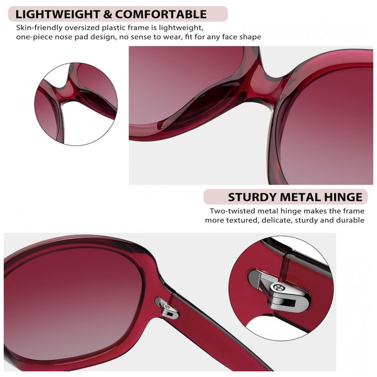 Oculos-de-Sol-Feminino-com-Protecao-UV-Joopin-B18-Rosa-foto-3