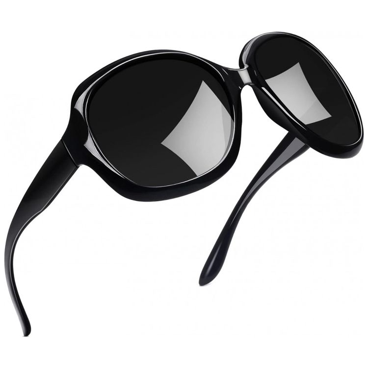 Oculos-de-Sol-Feminino-com-Protecao-UV-Joopin-B20-Preto-e-foto-0