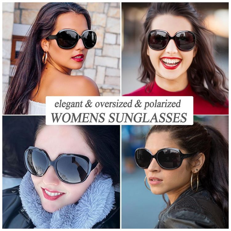 Oculos-de-Sol-Feminino-com-Protecao-UV-Joopin-B20-Preto-e-foto-1