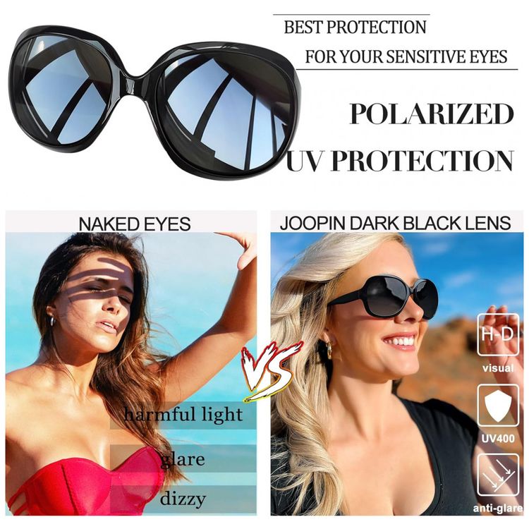 Oculos-de-Sol-Feminino-com-Protecao-UV-Joopin-B20-Preto-e-foto-2