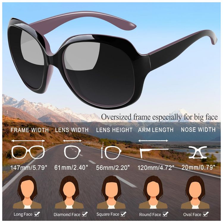 Oculos-de-Sol-Feminino-com-Protecao-UV-Joopin-B22-Preto-foto-3