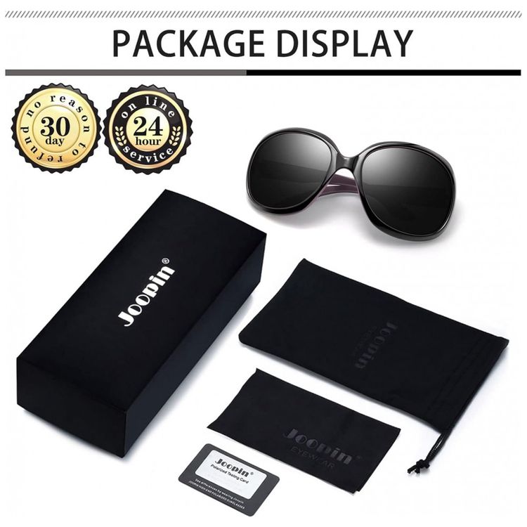 Oculos-de-Sol-Feminino-com-Protecao-UV-Joopin-B22-Preto-foto-5