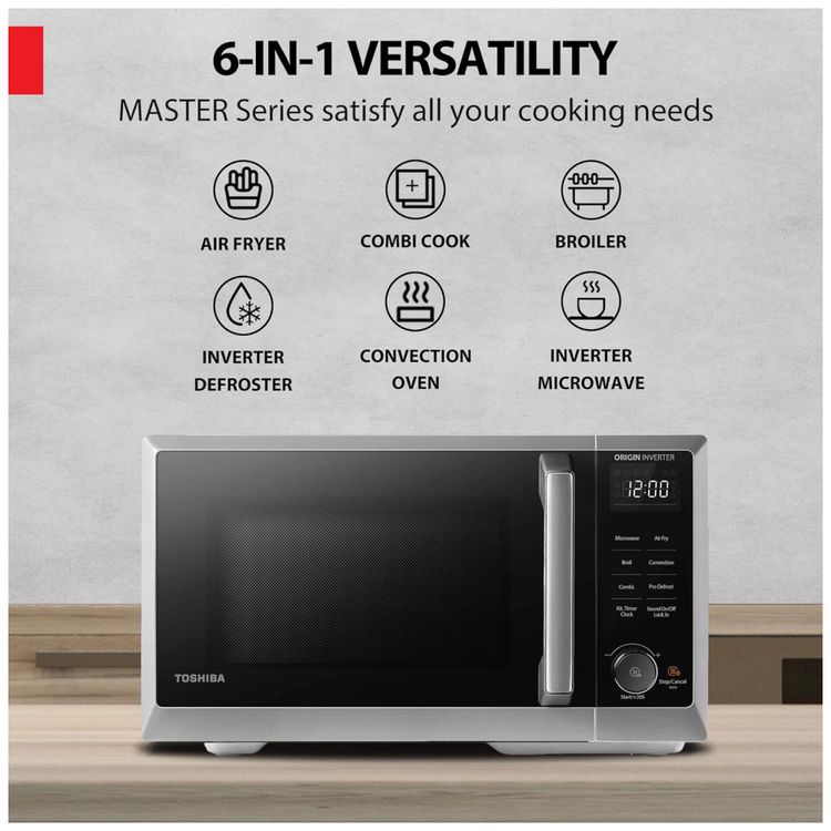 Micro-Ondas-de-Bancada-6-em-1-em-Aco-Inoxidavel-25L-com-11-foto-1