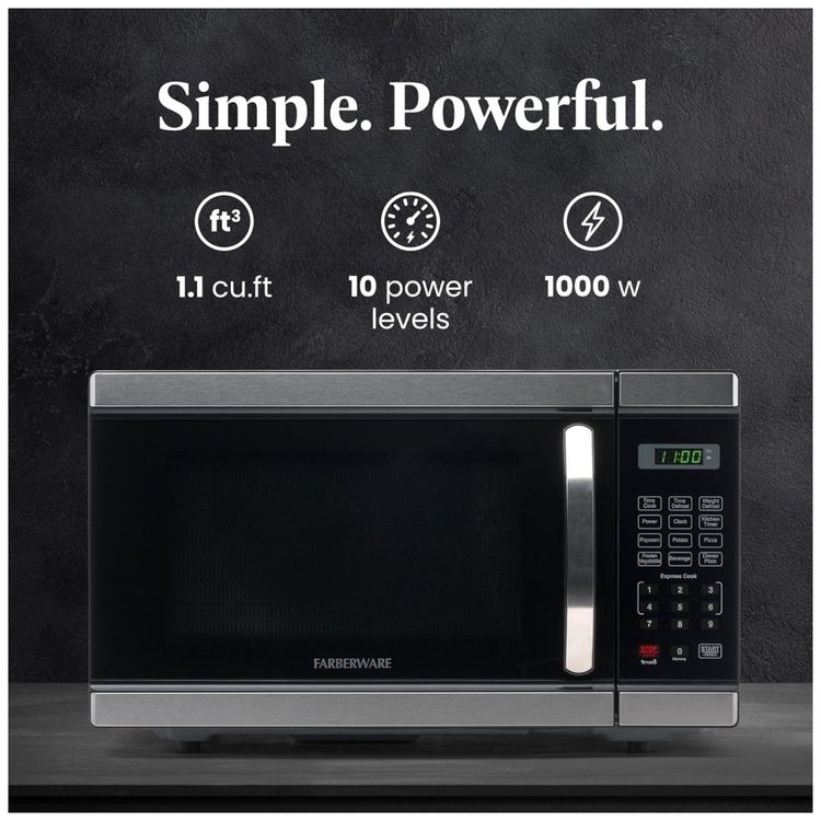 Micro-Ondas-de-Bancada-em-Aco-Inoxidavel-31L-com-6-Programas-foto-1
