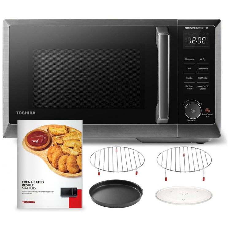 Micro-Ondas-de-Bancada-6-em-1-em-Aco-Inoxidavel-25L-com-27-foto-0