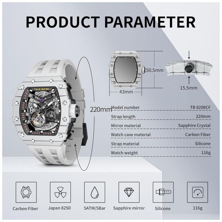 Relogio-Masculino-Automatico-Mecanico-a-Prova-dAgua-50M-foto-5
