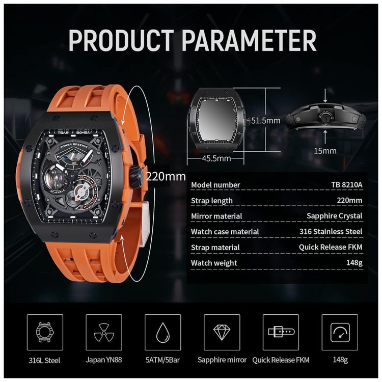 Relogio-Masculino-Analogico-Automatico-a-Prova-dAgua-50M-com-foto-5