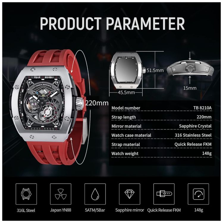 Relogio-Masculino-Analogico-Automatico-a-Prova-dAgua-50M-com-foto-5