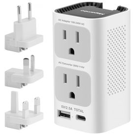 Transformador-Conversor-de-Tensao-220V-para-110V-com-Plugues-foto-0
