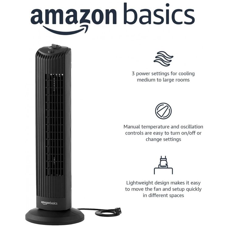Ventilador-de-Torre-Oscilante-com-3-Velocidades-e-Controle-foto-1