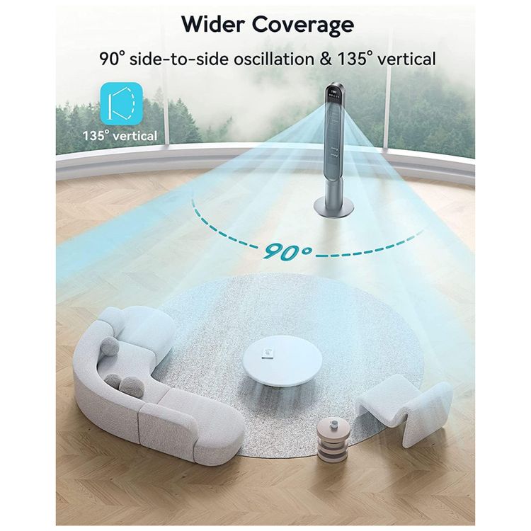 Ventilador-de-Torre-Oscilante-com-4-Velocidades-Controle-foto-2