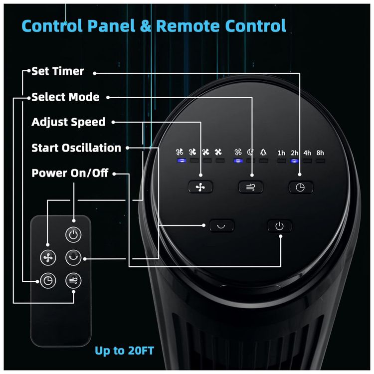 Ventilador-de-Torre-com-3-Modos-4-Velocidades-e-Controle-foto-5