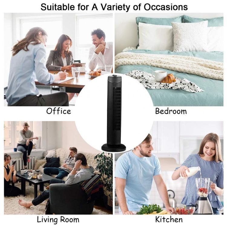 Ventilador-de-Torre-Oscilante-Silencioso-com-3-Velocidades-e-foto-1