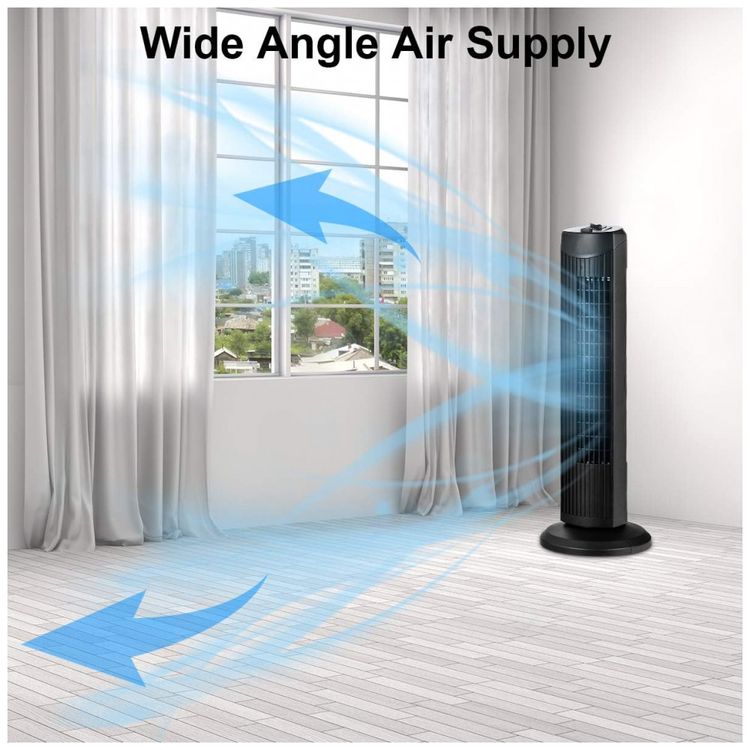 Ventilador-de-Torre-Oscilante-Silencioso-com-3-Velocidades-e-foto-2