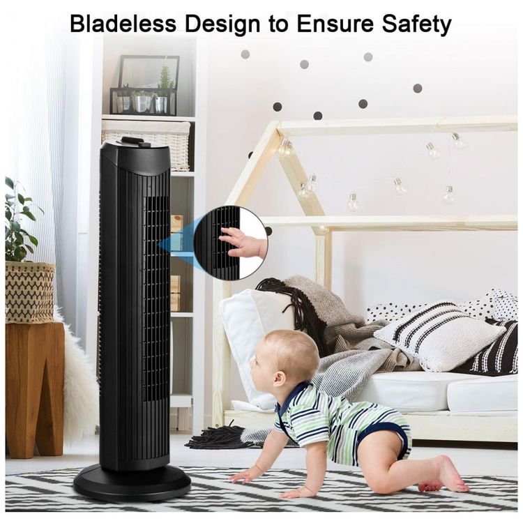 Ventilador-de-Torre-Oscilante-Silencioso-com-3-Velocidades-e-foto-3