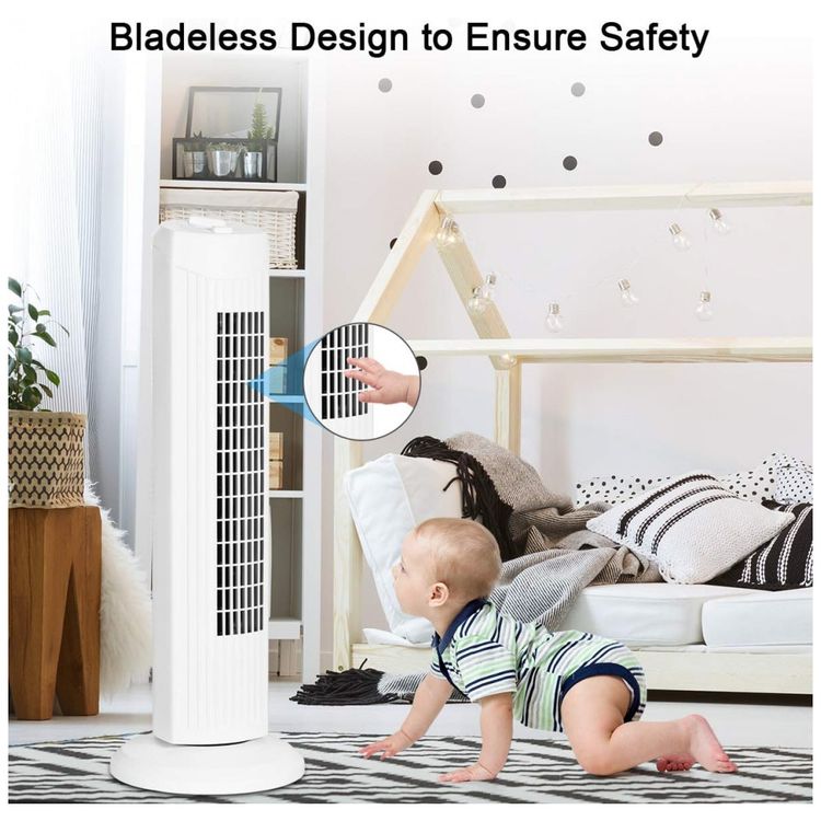 Ventilador-de-Torre-Oscilante-Silencioso-com-3-Velocidades-e-foto-4