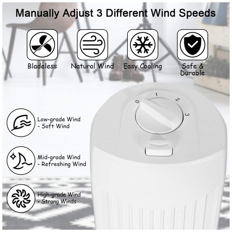 Ventilador-de-Torre-Oscilante-Silencioso-com-3-Velocidades-e-foto-5