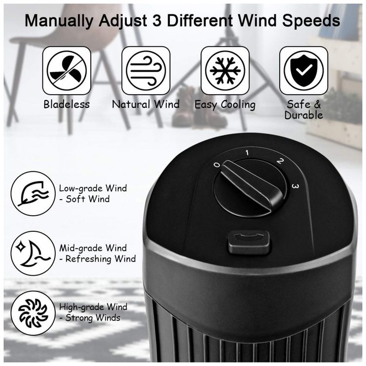Ventilador-de-Torre-Oscilante-Silencioso-com-3-Velocidades-e-foto-5