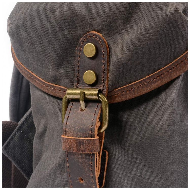Mochila-de-Lona-Encerada-e-Couro-para-Laptop-Lmagice-Cinza-foto-5