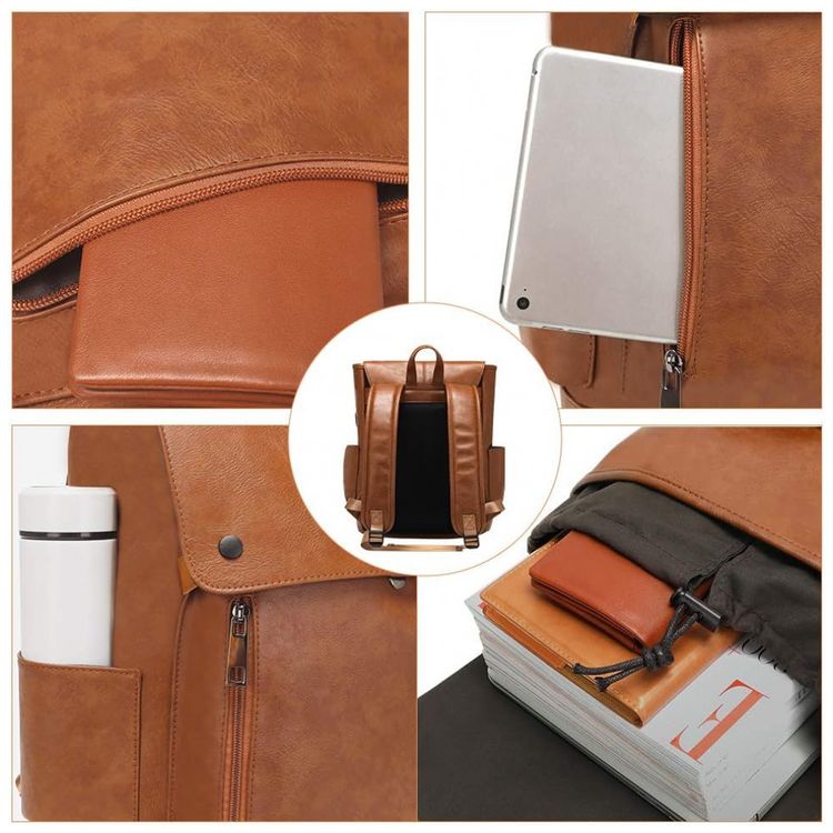 Mochila-Unissex-de-Couro-Sintetico-para-Laptop-e-Porta-foto-3