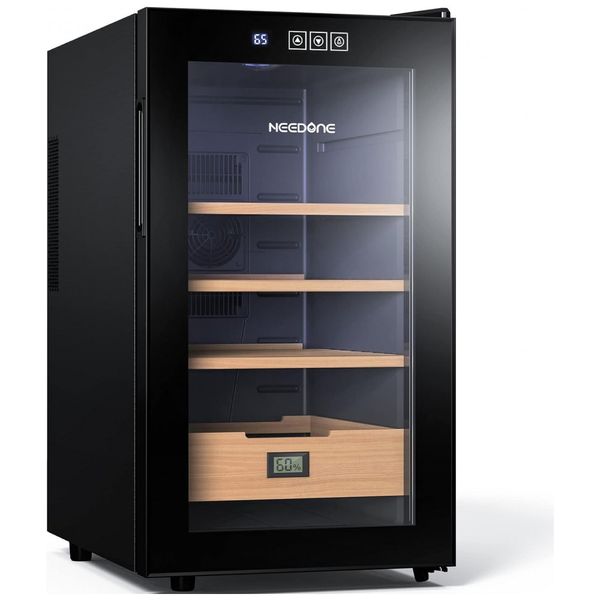 Umidor-Eletrico-para-Charutos-48L-com-Prateleiras-e-foto-0
