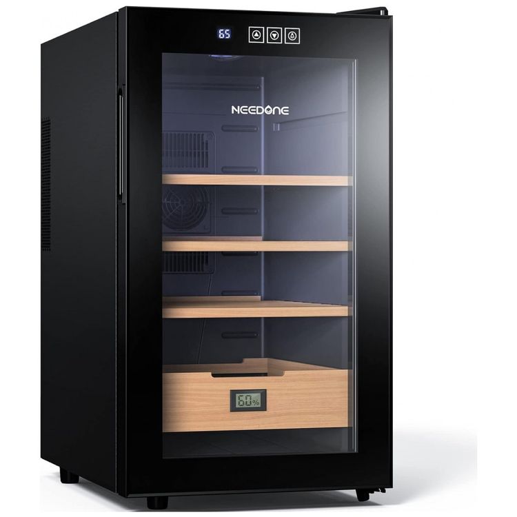 Umidor-Eletrico-para-Charutos-48L-com-Prateleiras-e-foto-0
