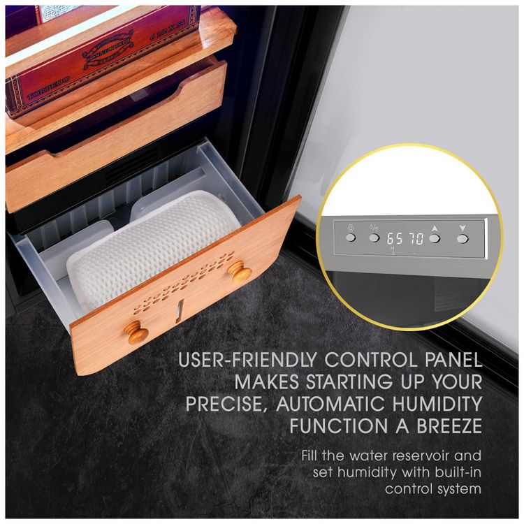 Umidor-Eletrico-para-Charutos-250-Unidades-com-Prateleiras-e-foto-3