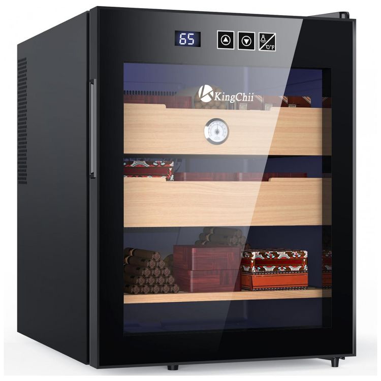 Umidor-Eletrico-para-Charutos-48L-com-Prateleiras-e-foto-0