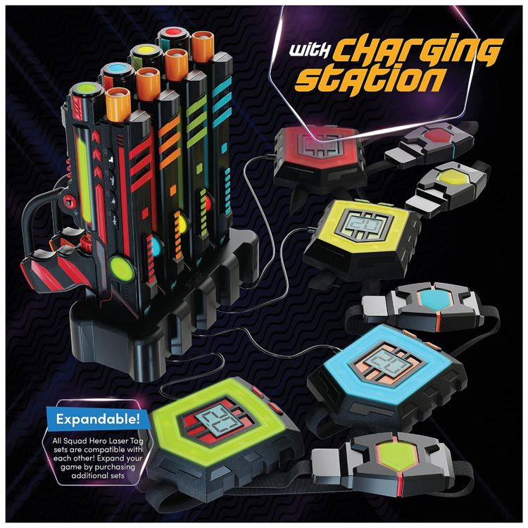 4-Pistolas-a-Laser-Recarregaveis-com-Cintos-Sensores-LCDs-foto-2