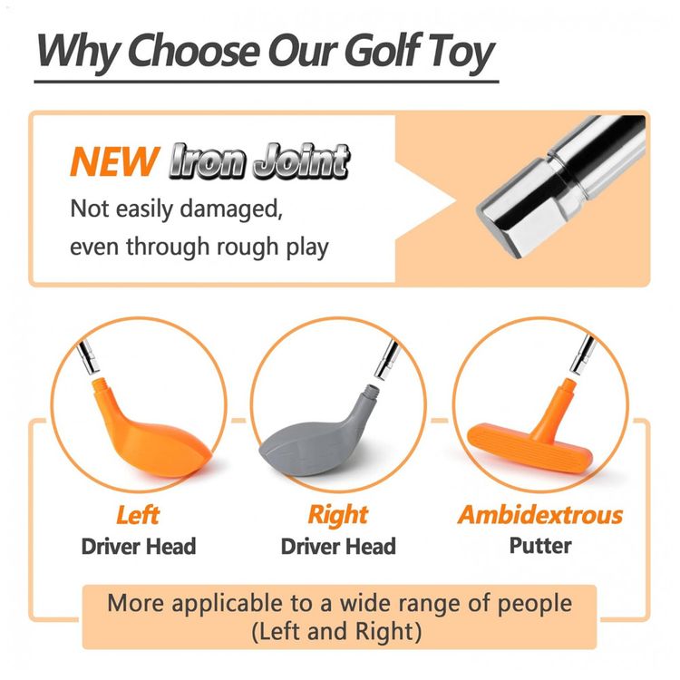 Kit-de-Golfe-com-15-Bolas-e-1-Taco-para-Meninos-e-Meninas-foto-1