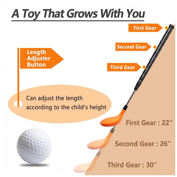 Kit-de-Golfe-com-15-Bolas-e-1-Taco-para-Meninos-e-Meninas-foto-4