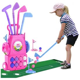Conjunto-de-Tacos-de-Golfe-Infantil-com-8-Bolas-Tapete-e-foto-0