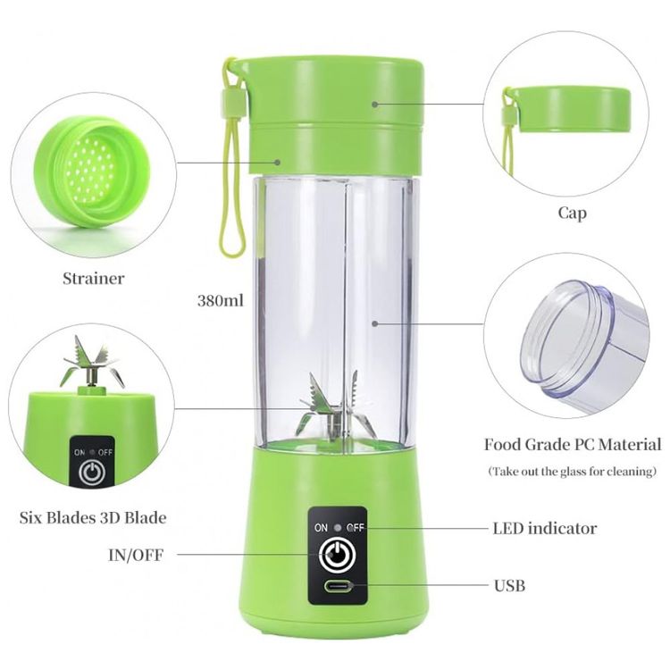 Mini-Liquidificador-Pessoal-Portatil-380mL-Recarregavel-USB-foto-1