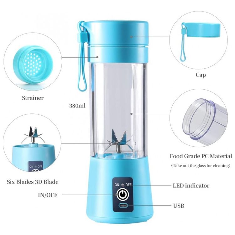 Mini-Liquidificador-Pessoal-Portatil-380mL-Recarregavel-USB-foto-1