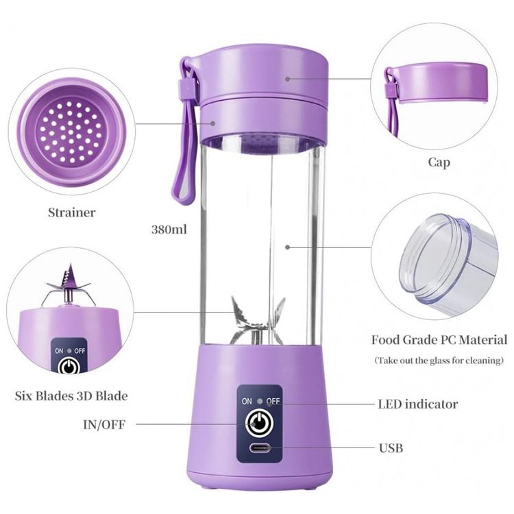 Mini-Liquidificador-Pessoal-Portatil-380mL-Recarregavel-USB-foto-3