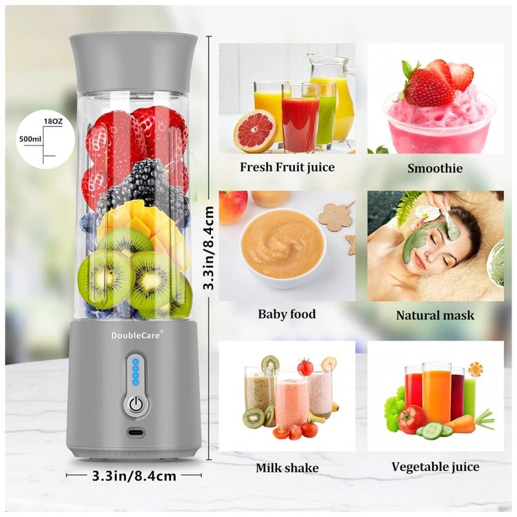 Liquidificador-Pessoal-Portatil-500mL-Recarregavel-USB-e-foto-1