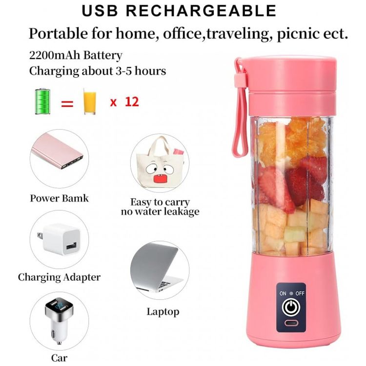 Mini-Liquidificador-Pessoal-Portatil-380mL-Recarregavel-USB-foto-4