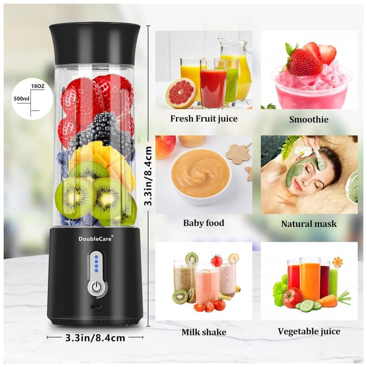 Liquidificador-Pessoal-Portatil-500mL-Recarregavel-USB-e-foto-2