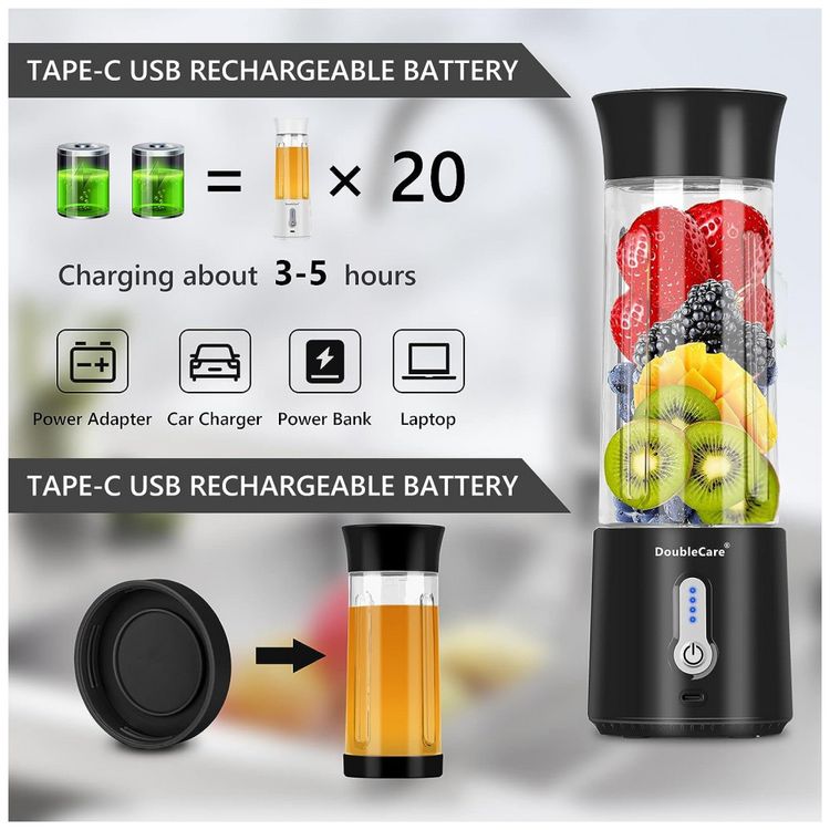 Liquidificador-Pessoal-Portatil-500mL-Recarregavel-USB-e-foto-4