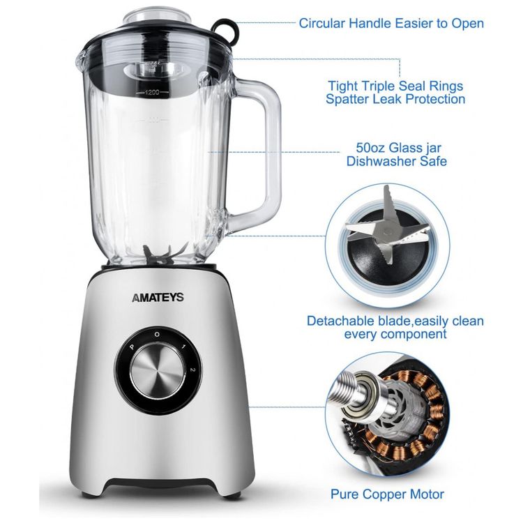 Liquidificador-de-Bancada-1.4L-com-2-Velocidades-e-Jarra-de-foto-1