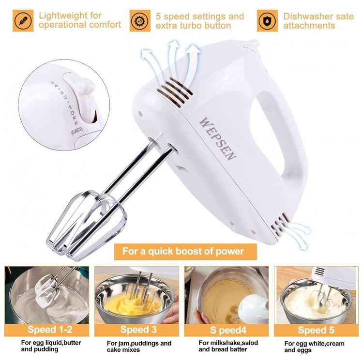 Batedeira-Eletrica-com-5-Tigelas-em-Aco-Inox-e-Colheres-foto-1