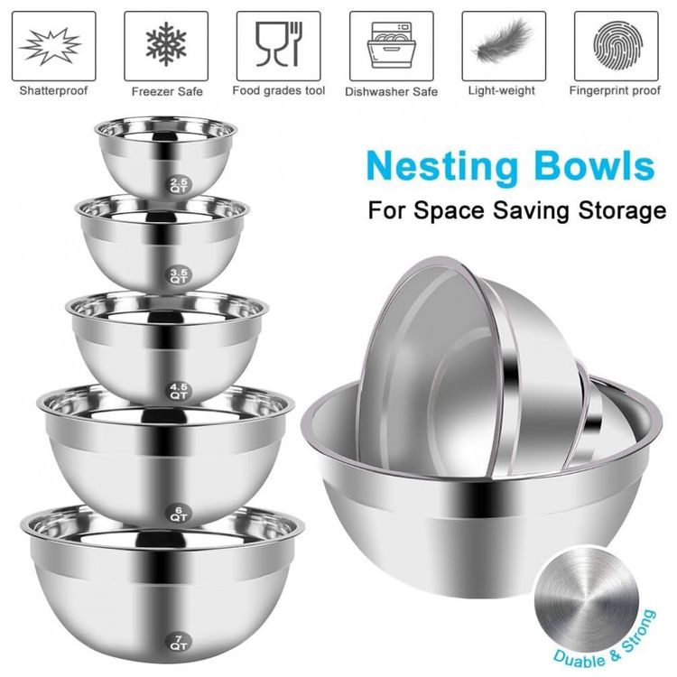 Batedeira-Eletrica-com-5-Tigelas-em-Aco-Inox-e-Colheres-foto-3