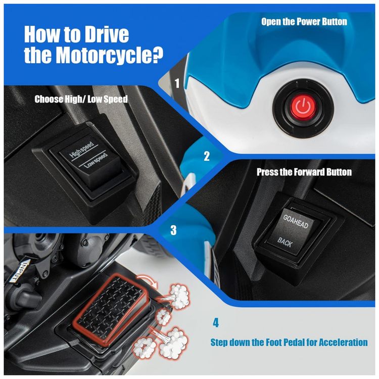 Moto-Eletrica-Infantil-1-Assento-com-3-Rodas-e-Luz-LED-12V-foto-5