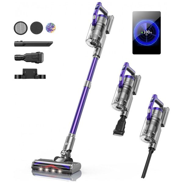 Aspirador-de-Po-sem-Fio-com-Tela-OLED-8-Modos-ate-55-Min-de-foto-0