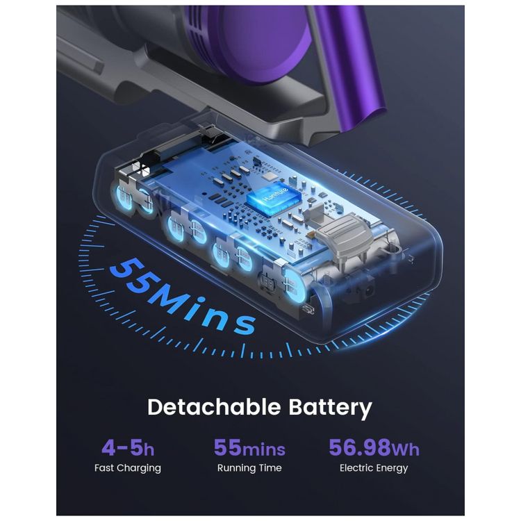 Aspirador-de-Po-sem-Fio-com-Tela-OLED-8-Modos-ate-55-Min-de-foto-4